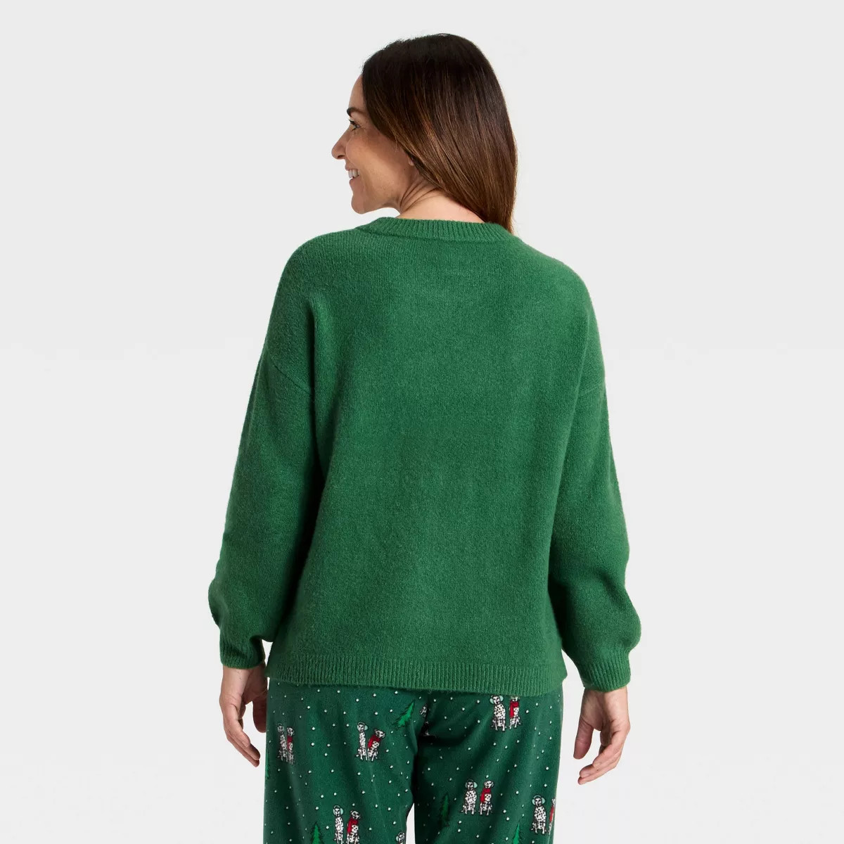 Women's Dalmatian Holiday Matching Family Sweater - Wondershop™ Green | Target