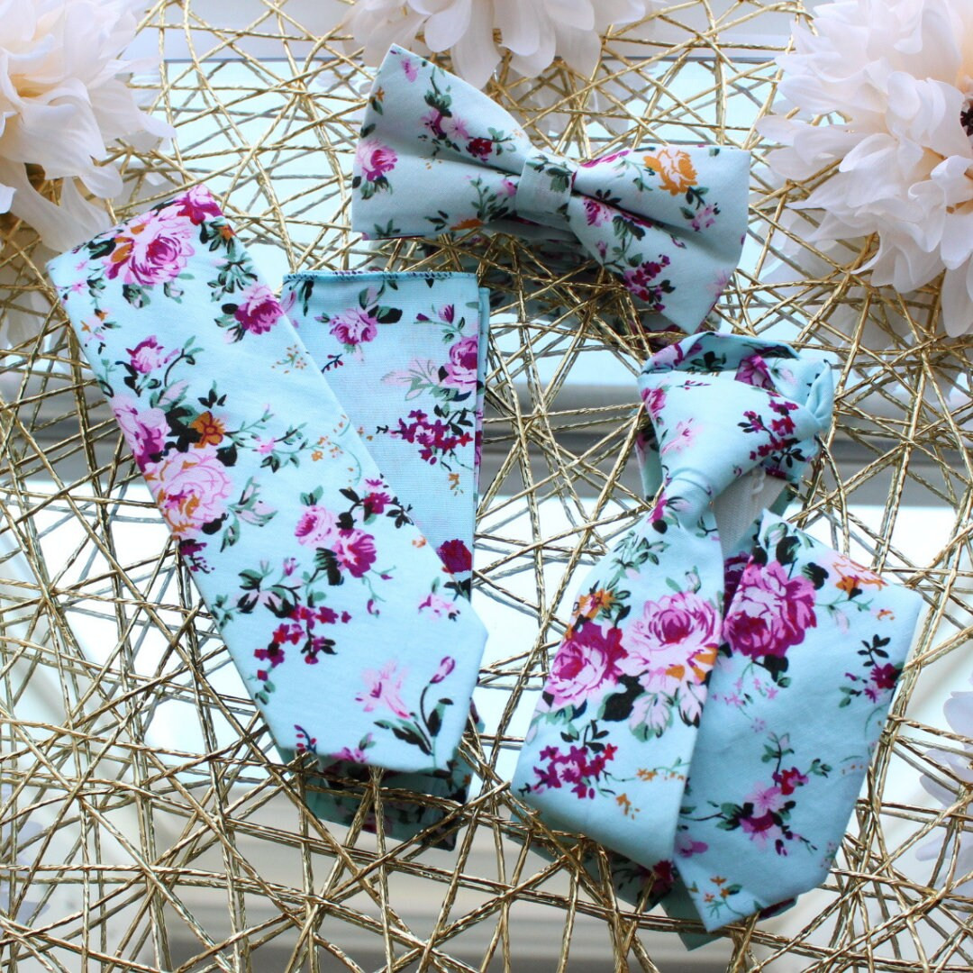 Mesa Light Blue Floral Skinny Tie | Adult & Kid's Matching Ties | Blue Skinny Tie | Blue Tie | Fl... | Etsy (US)