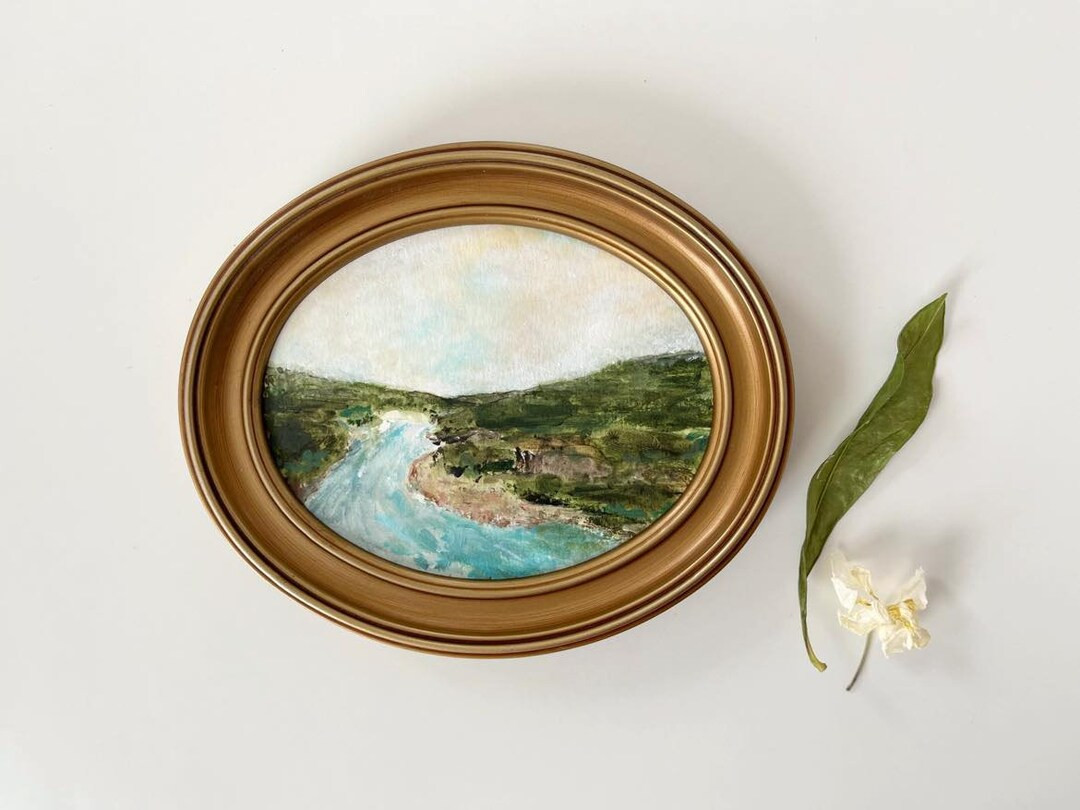 Vintage Landscape Original-Abstract Landscape Painting-Antique Landscape Painting-Rustic Moody Vi... | Etsy (US)