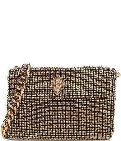 Kurt Geiger London Rhinestone Gold Small Party Shoulder Bag - Gold | Dillard's