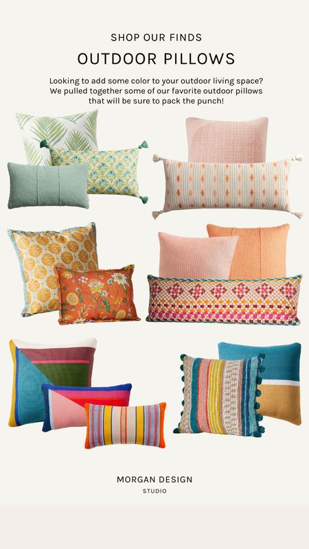 Cute outdoor pillows can be difficult to find. We pulled together some of our favorites that will be sure to pack the punch! 🌈 
Some of them are on super sale so be sure to snag them while they’re available!

#LTKSeasonal #LTKhome #LTKsalealert
