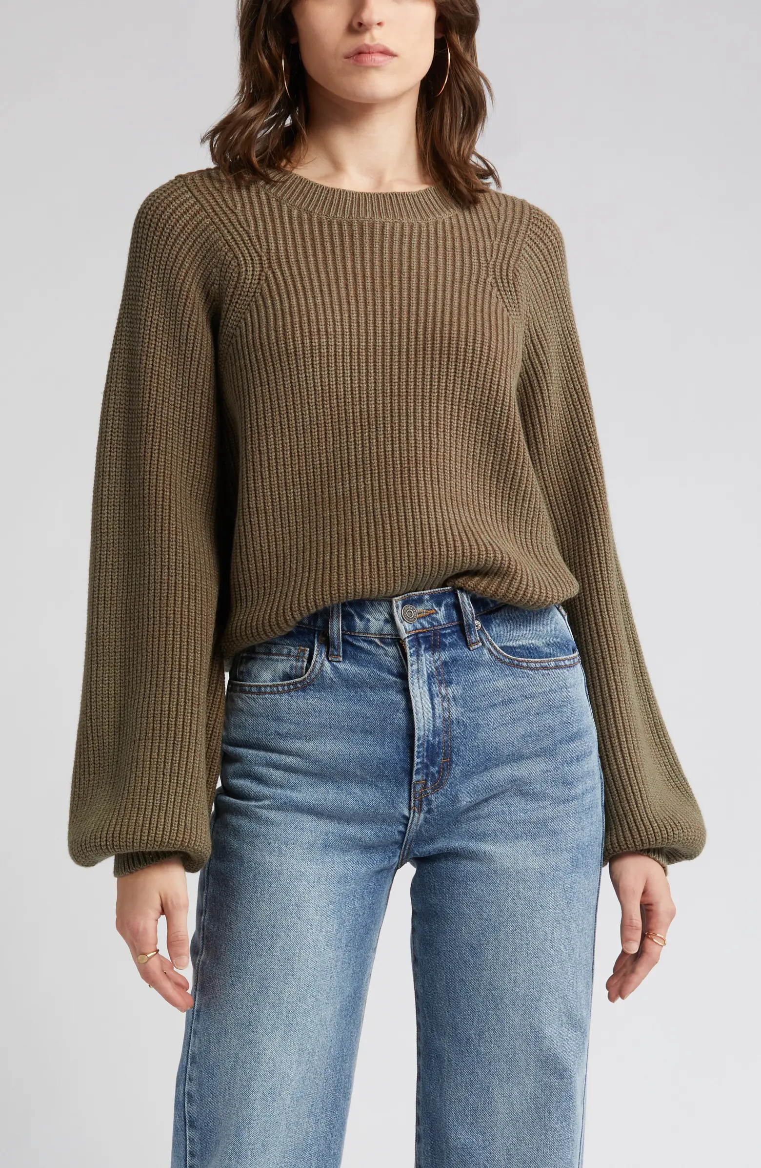 Chunky Balloon Sleeve Sweater | Nordstrom