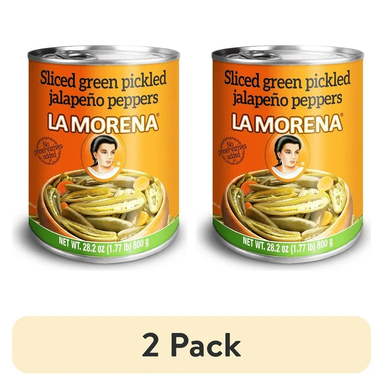 (2 pack) La Morena Sliced Green Pickled Jalapeño Peppers, 28.2 Oz | Walmart (US)