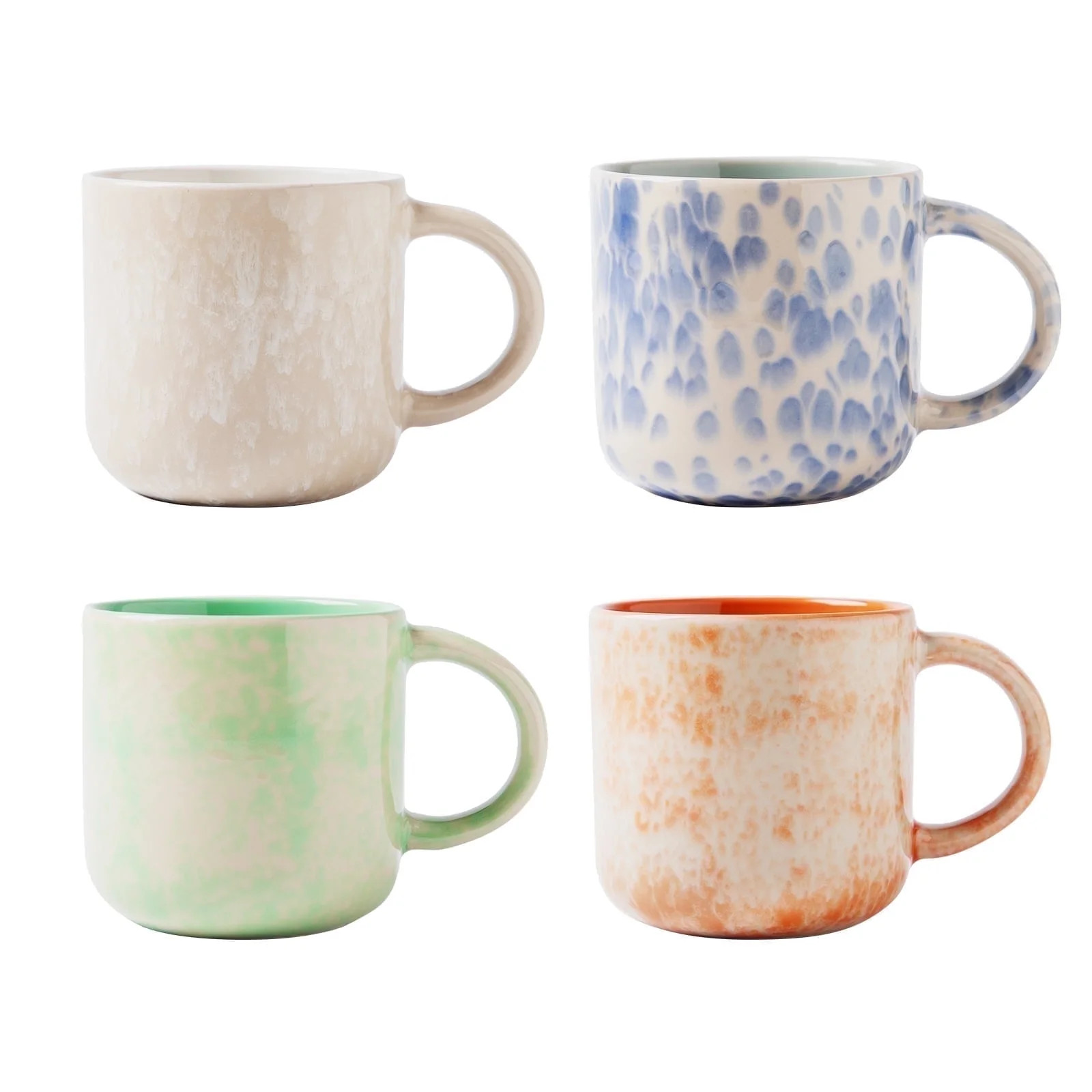 12oz Ceramic Coffee Mugs Set of 4, Coffee Cups with Handles, Tea Cups, Cappuccino Cup, Latte Cup,... | Walmart (US)