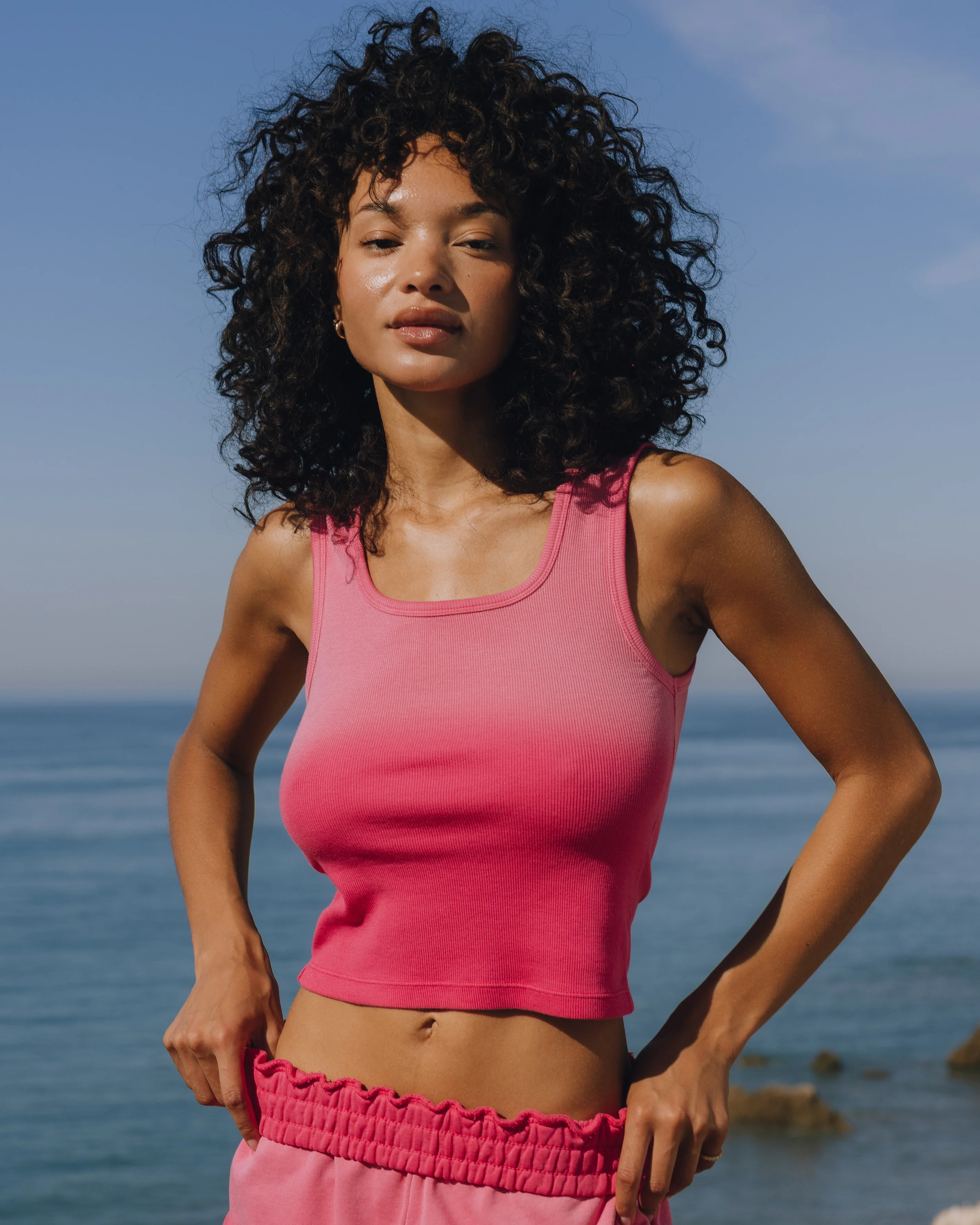 Square Neck Tank - Sunsoaked Hot Shot with Monochrome Patch | Daily Drills LLC