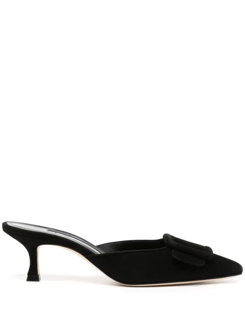 Manolo Blahnik Maysale 50mm Mules - Farfetch | Farfetch Global