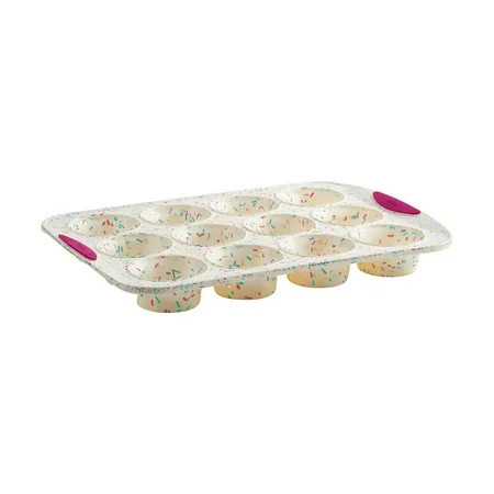 Trudeau Structure Silicone Confetti Fuchsia 12 Cavity Muffin Pan | Walmart (US)