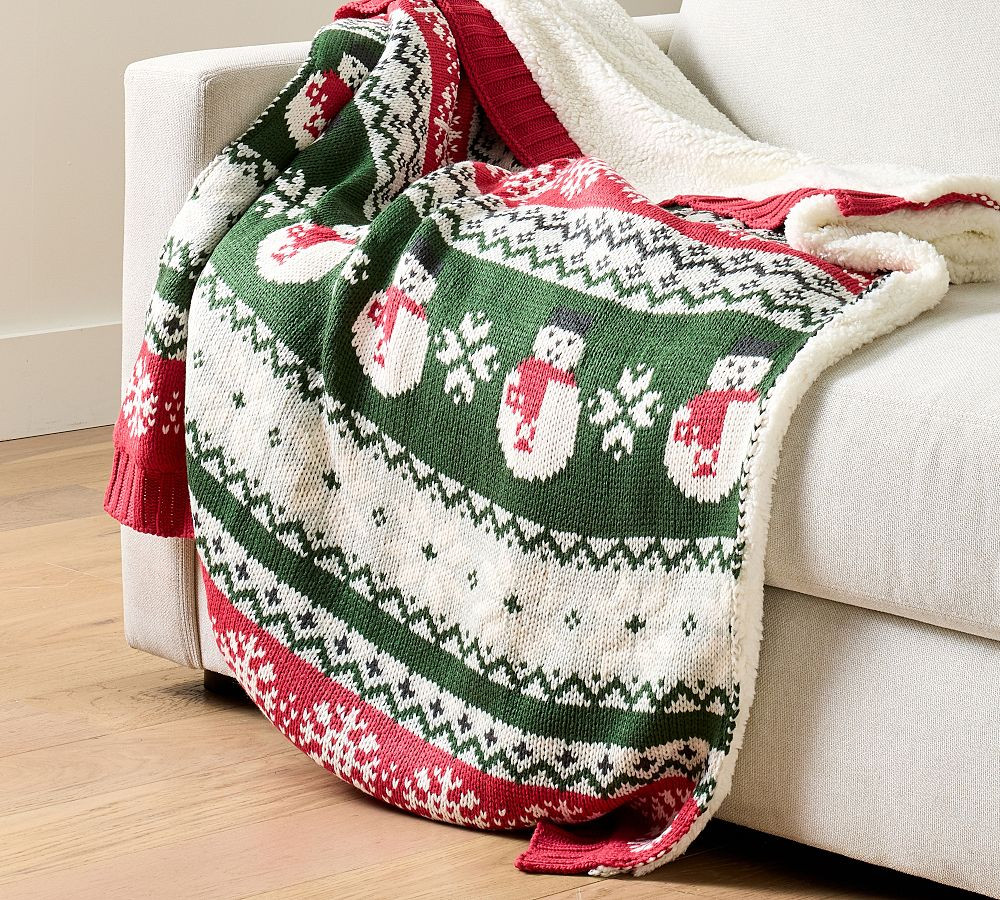Archie Fair Isle Knit Jacquard Throw | Pottery Barn (US)
