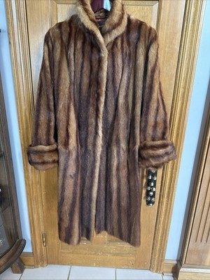 Beautiful Full Length Mink Fur Coat Large, Cuffed And Patterned. | eBay | eBay US
