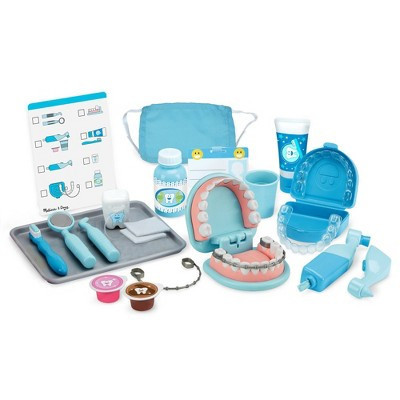 Melissa & Doug Super Smile Dentist Kit With Pretend Play Set of Teeth And Dental Accessories (25 Toy Pieces) | Target