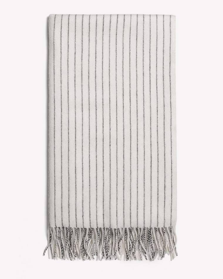Rag & Bone - Brushed Pinstripe Scarf - IVORY - ONE SIZE | rag + bone