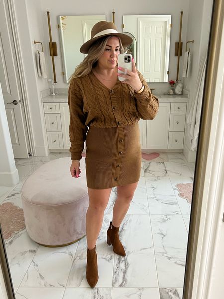 curvy fall look from the Nordstrom Anniversary Sale! sized up to
the xl for this knit sweater dress, but take your true size! buttons aren’t functional  

#LTKxNSale #LTKcurves #LTKunder100