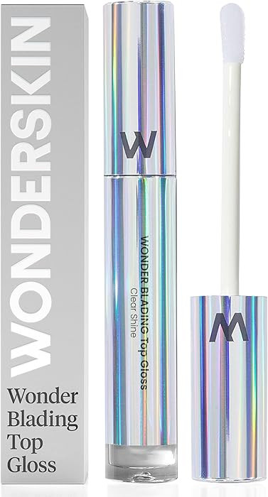 Wonderskin Lip Gloss Blading Top Gloss, Clear Glitter Lip Gloss, Hydrating and High Shine Finish ... | Amazon (US)