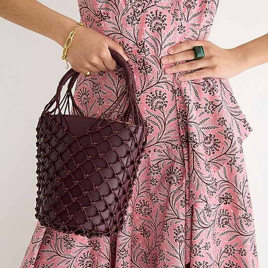 Sedona basket bag in leather | J. Crew US