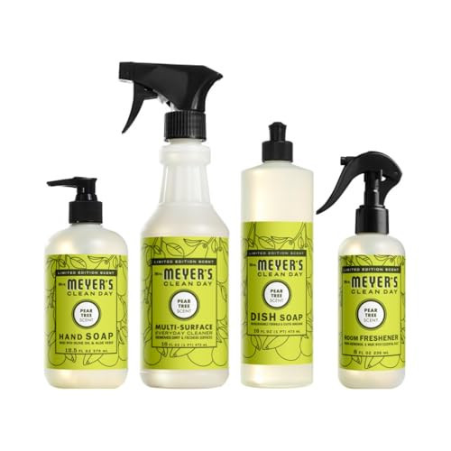 Mrs. MEYER'S CLEAN DAY Pear Tree Scent, Room Freshener 8 Fl Oz, Multi-Surface Cleaner 16 Fl Oz, Hand Soap 12.5 Fl Oz, Dish Soap 16 Fl Oz, 1 CT (Variety Pack) | Amazon (US)