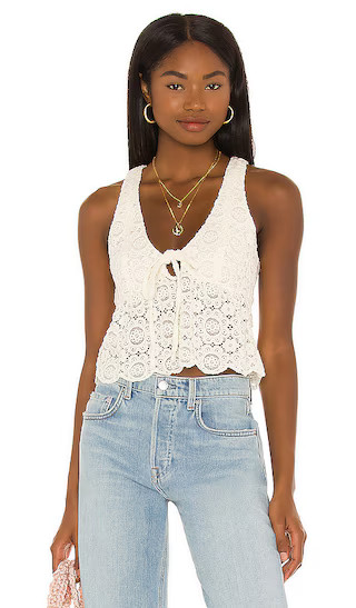 x REVOLVE Francie Top in Ivory | Revolve Clothing (Global)