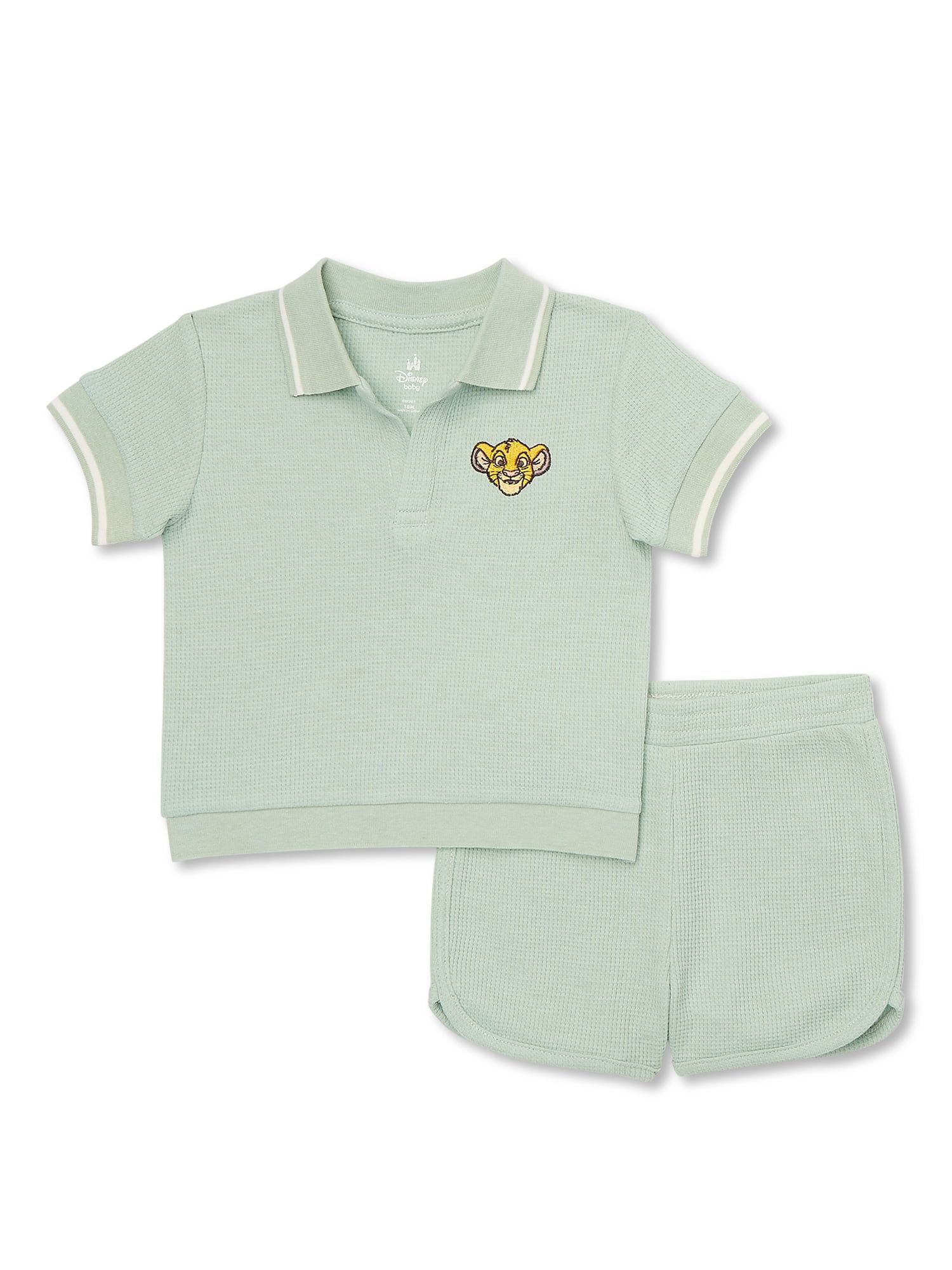 The Lion King Baby Polo Shirt and Shorts Set, 2-Piece, Sizes 0M-18M | Walmart (US)