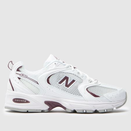 Womens White & Burgundy New Balance 530 Trainers | schuh | Schuh