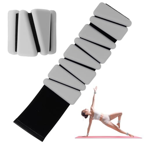 Wrist Weights Set of 2, Adjustable Silicone Workout Weights for Women and Men, Wearable Ankle/Wrist Weights Suitable for Yoga, Dance, Pilates, Pool Exercises and Jogging, 2lb | Amazon (US)