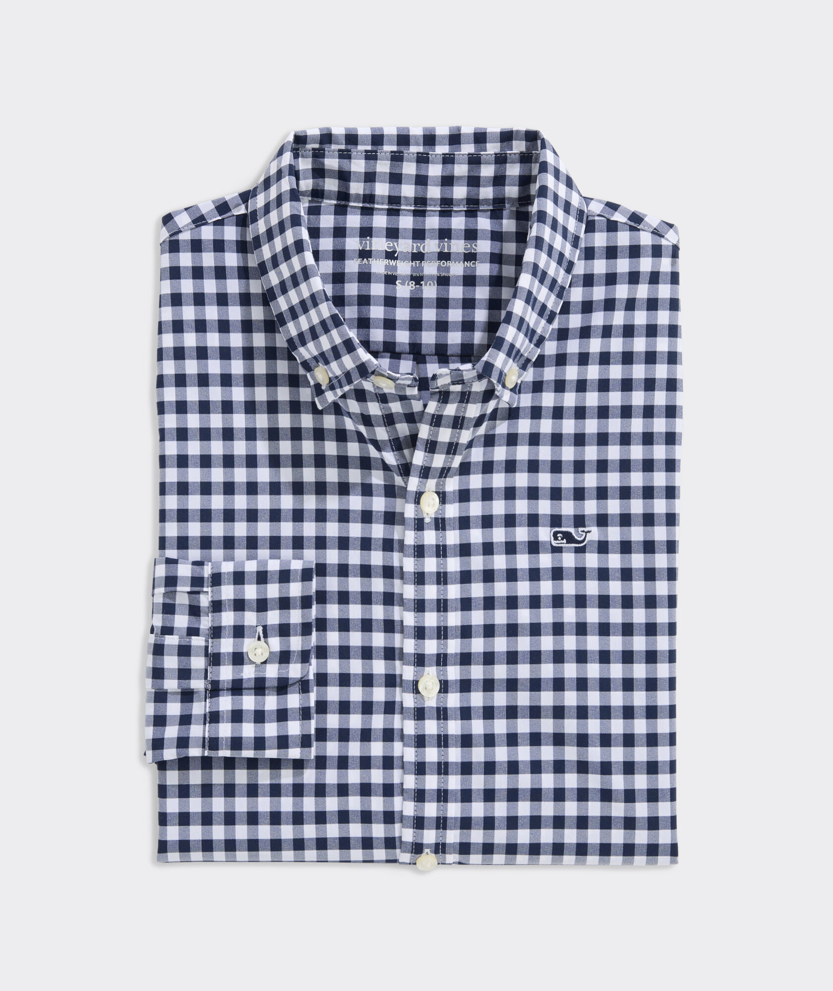 Boys' Performance Mainsail Gingham Featherweight Shirt | vineyard vines