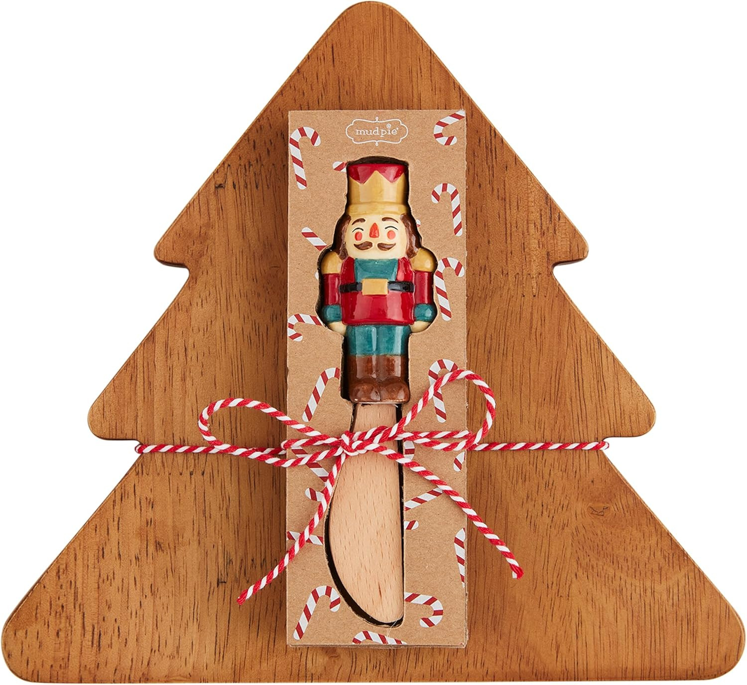 Mud Pie Tree Board Set, Nutcracker, board 7 3/4" x 8 3/4" | spreader 5" | Amazon (US)