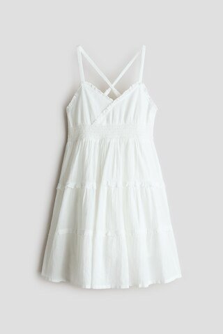 H & M - Tiered Cotton Dress - White | H&M (US + CA)