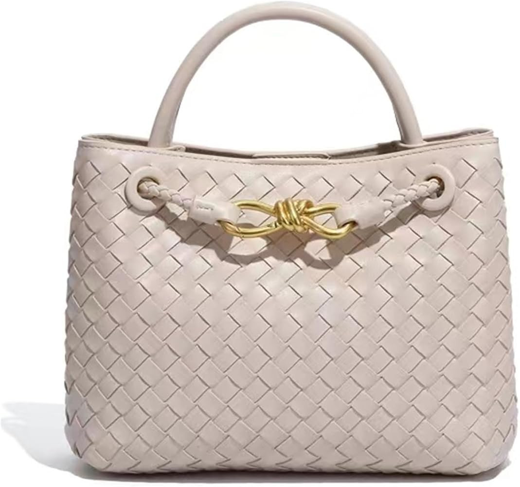 YVML Woven Bags for Women Bowknot Small Tote Hobo Crossbody Bags PU Leather Handwoven Satchel Wov... | Amazon (US)