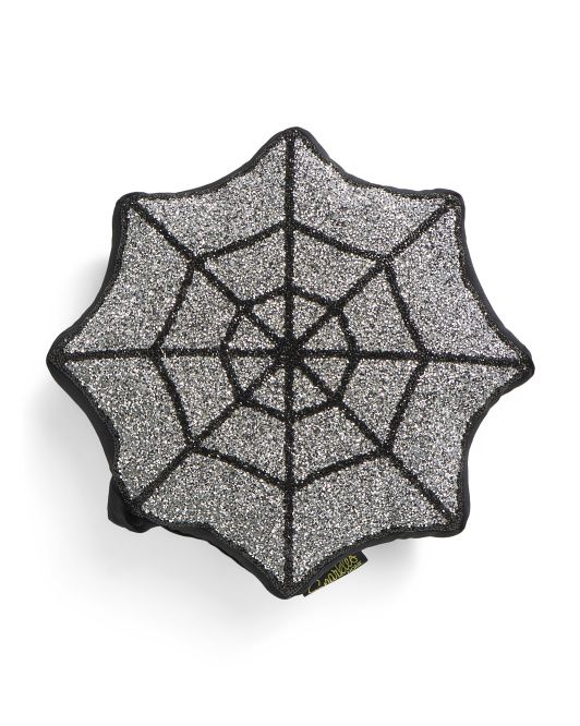 15x15 Sequin Spider Web Pillow | TJ Maxx