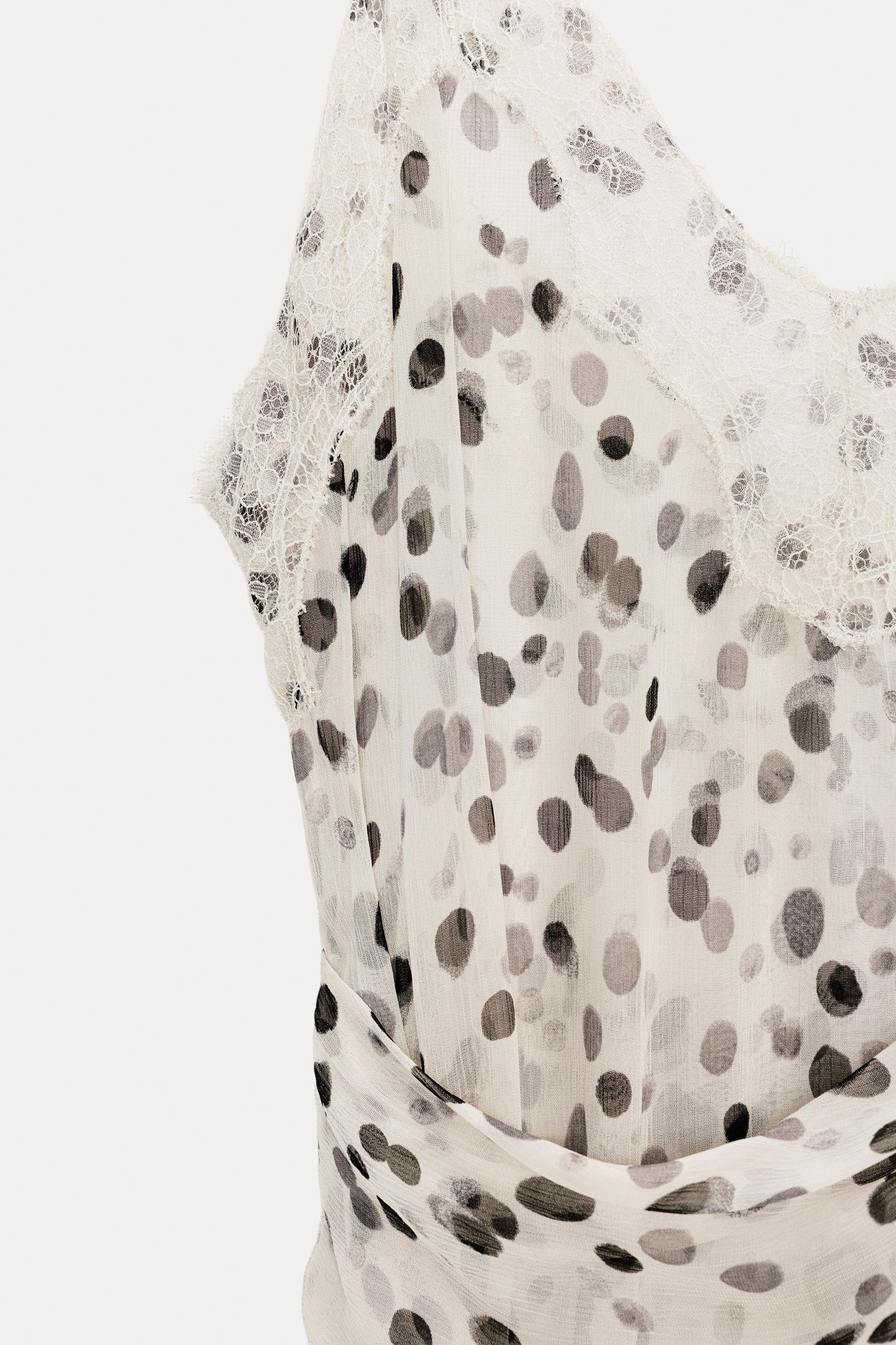 ZW COLLECTION POLKA DOT CAMISOLE TOP | Zara US