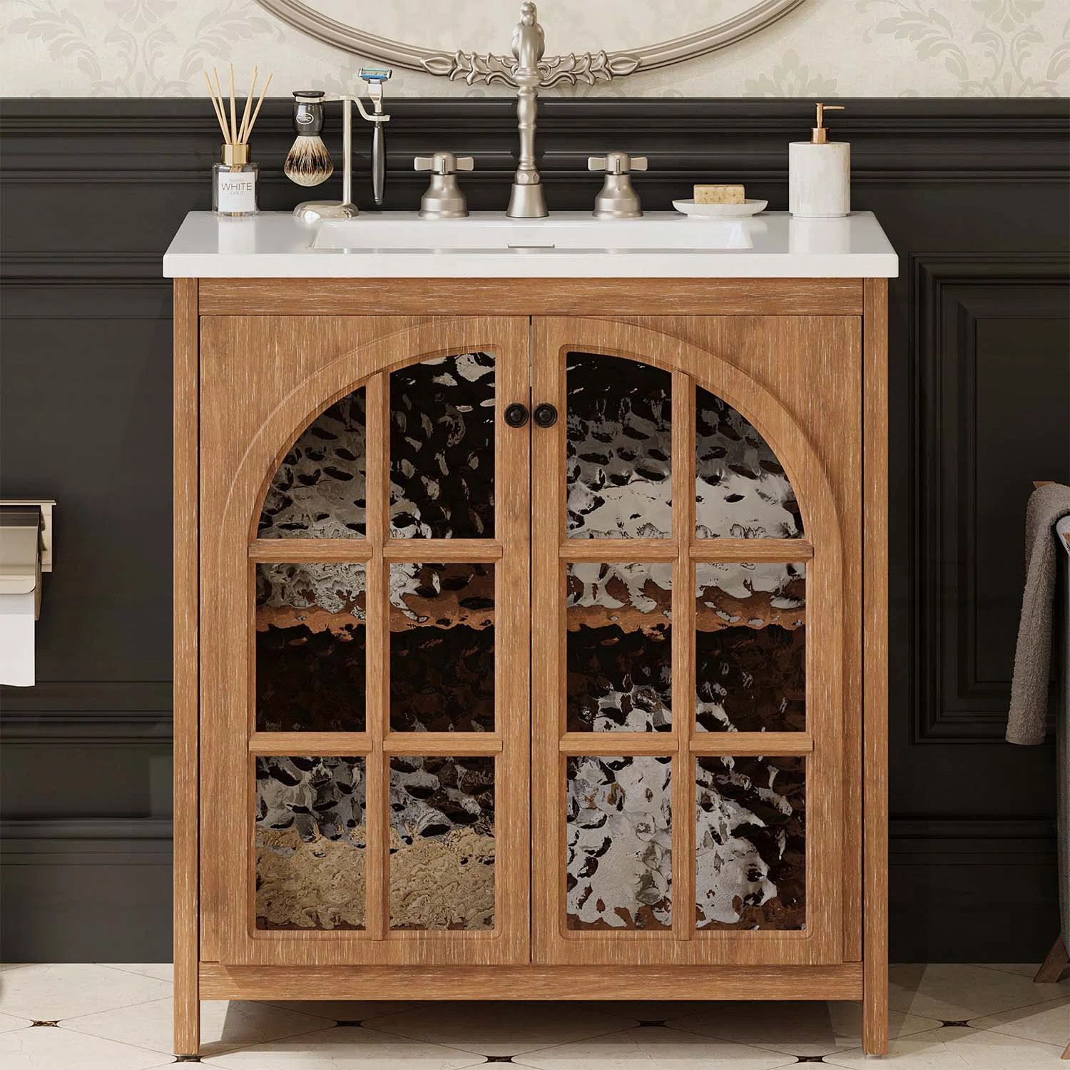 31-Inch Vintage Bathroom Vanity with Ceramic Sink,and Soft-Closing Doors for Elegant Storage | Wayfair North America