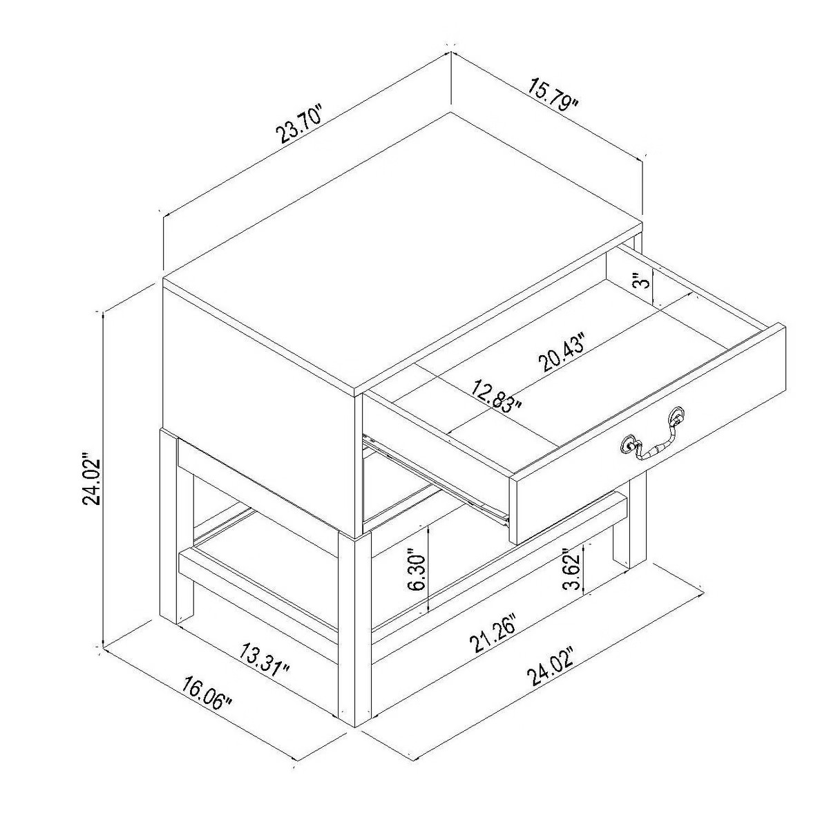 Elmira Nightstand 2 Drawers Brown - Threshold™ designed with Studio McGee Assembly Required | Target