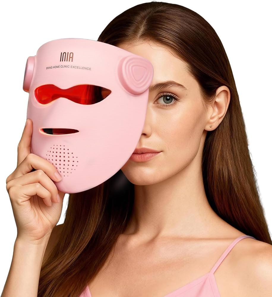 INIA Glow 4D - M\u00e1scara de terapia de luz roja inal\u00e1mbrica para cara, NIR dual, 320 LED,... | Amazon (US)
