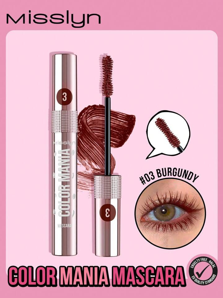 Misslyn Máscara Mania De Cor, À Prova De Borrão, Volume Dramático, Longa Duração, Efeito Volumizador, Definir Cílios, Altamente Pigmentado, Sem Grumos, Festa De Maquiagem Y2K, Praia, Viagem, Férias, Acampamento, Ao Ar Livre, Presente, Moda Rose, Ano Novo, Cosmético, Cosplay, Melhor Viagem, Festivais, Cor, Campus Universitário, Escola, Charme, Vibração, Ano Novo Chinês, Dia Dos Namorados, Presentes | SHEIN