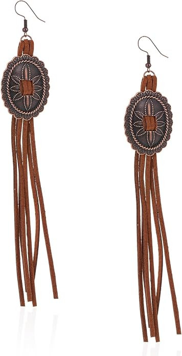 Rustic Couture's Western Turquoise Earrings for Women Statement Western Country Everyday Jewelry | Amazon (US)