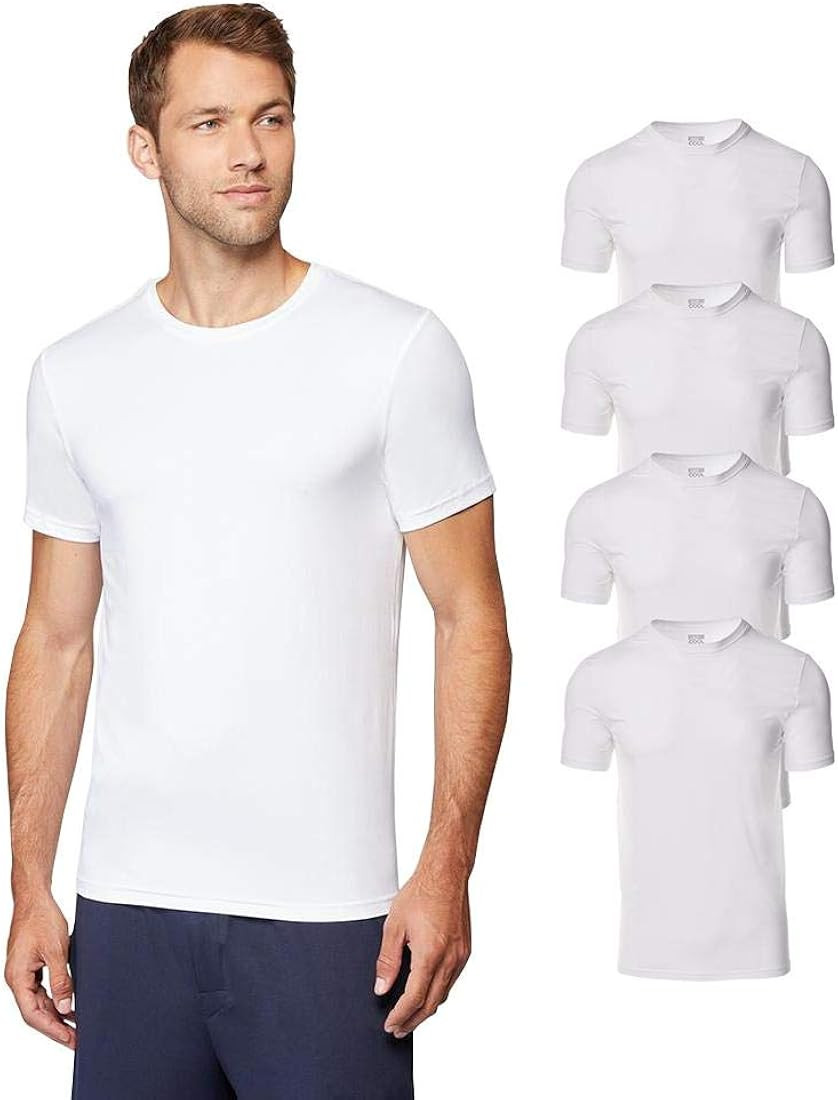 32 Degrees Mens 4 Pack Cool Crewneck T-Shirt | Anti-Odor | Quick Drying | 4-Way Stretch | Amazon (US)