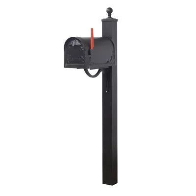 Floral Curbside Post Mounted Mailbox | Wayfair North America