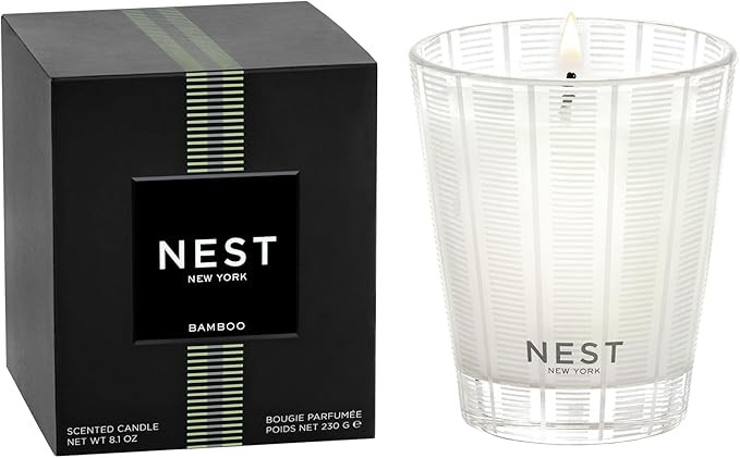 NEST New York Scented Classic Candle, Bamboo - 8.1 oz - Up to 60-Hour Burn Time - Reusable Glass ... | Amazon (US)