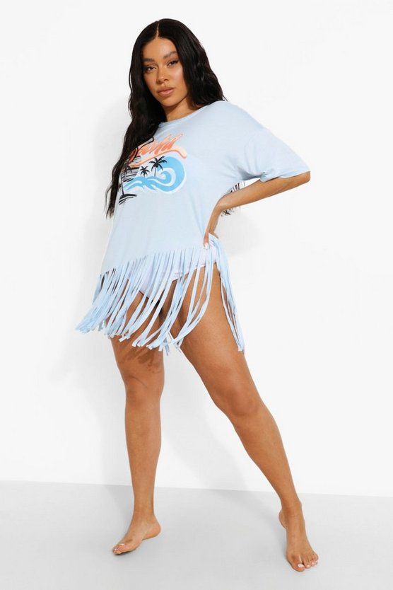 Plus Aloha Tassel Beach Dress | Boohoo.com (US & CA)