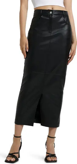 River Island Faux Leather Pencil Skirt | Nordstrom | Nordstrom