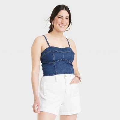Women's Denim Corset Tank Top - Universal Thread™ | Target