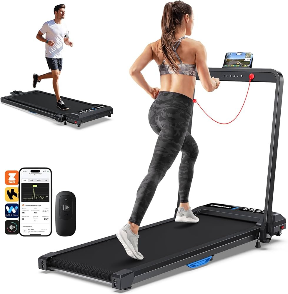 Under Desk Walking Pad Treadmill: Incline Voice Controlled Smart Treadmill 320 lbs Capacity for H... | Amazon (US)