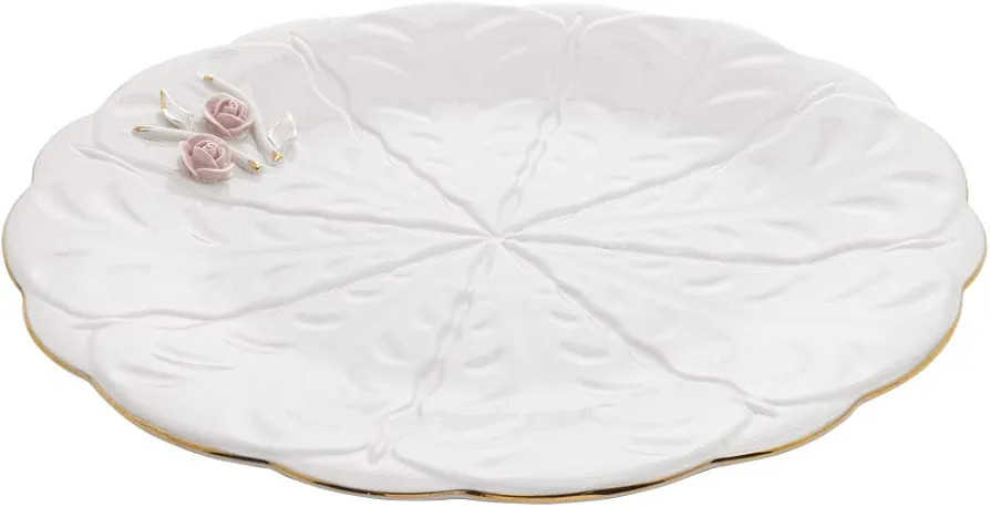 PRATO P/BOLO PORCELANA FLOWER 30cm | Amazon (BR)