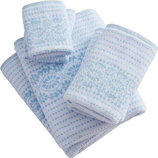 Laura Ashley Home 6pc Towel Set 100% Terry Cotton, Oeko-Tex Certified, Super Soft & Absorbant, Me... | Amazon (US)