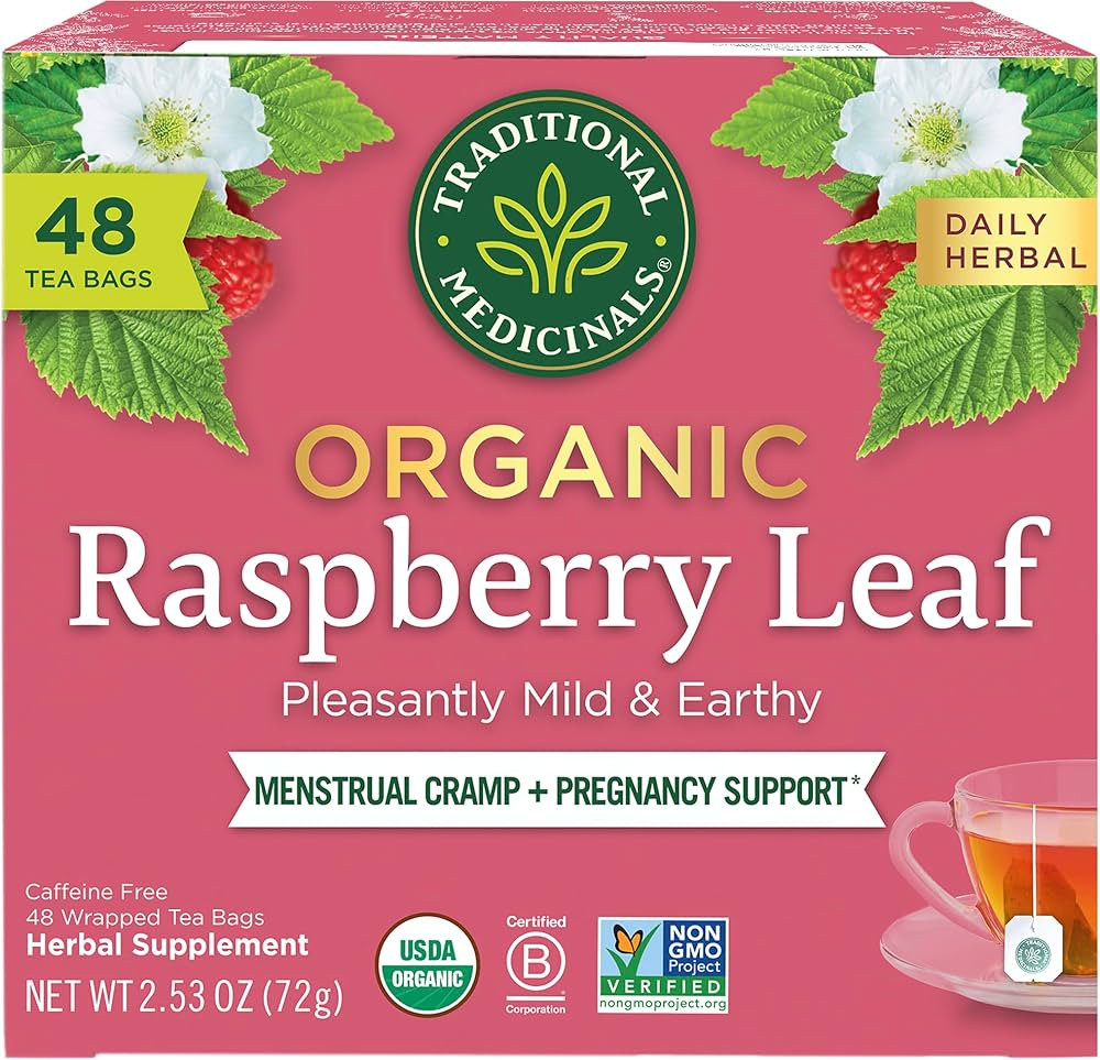 Traditional Medicinals Organic Raspberry Leaf Herbal Tea, Eases Menstrual Cramps & Supports Healt... | Amazon (US)