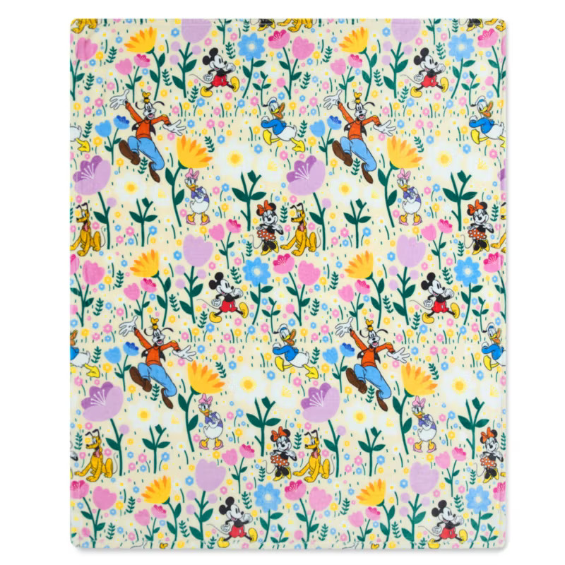 Mickey and Friends Floral Fleece Throw | shopDisney (UK)