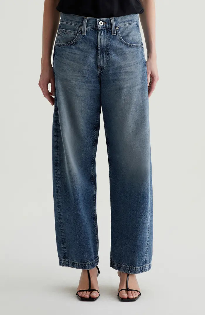 AG Hattie High Waist Ankle Wide Barrel Leg Jeans | Nordstrom | Nordstrom