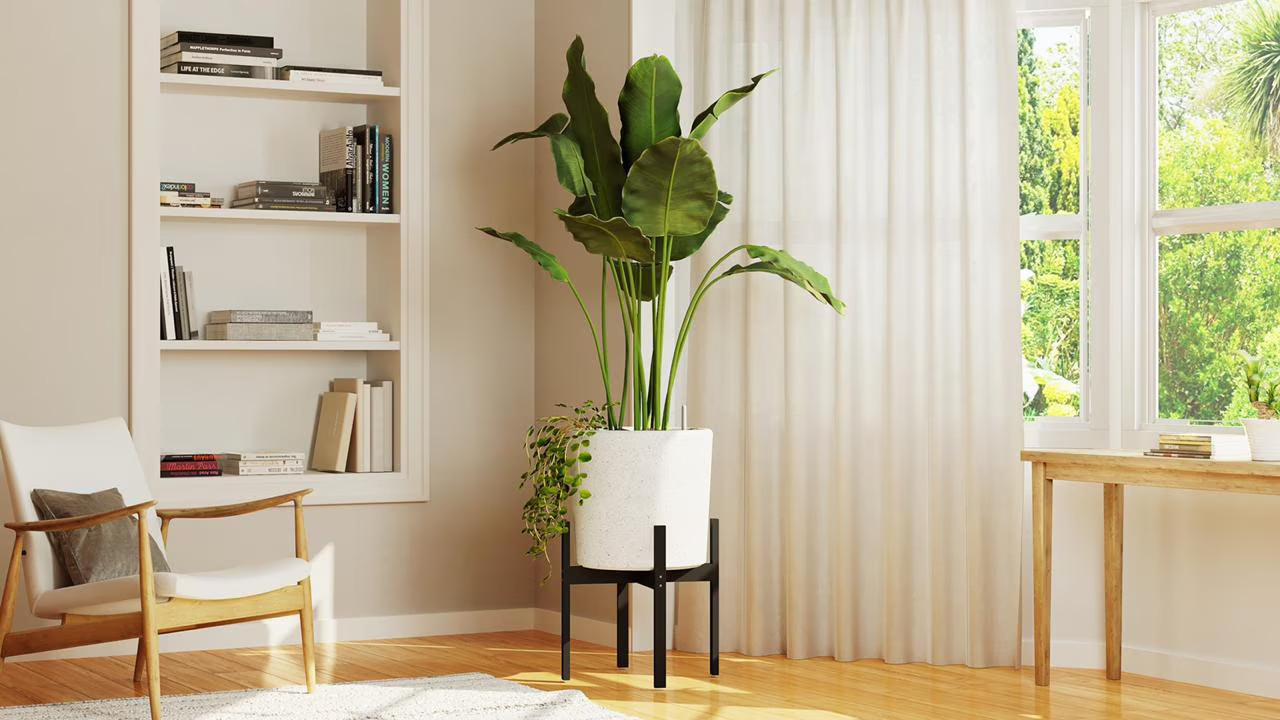 Vaxa Mid-Century Modern Self-Watering Planter | Walmart (US)