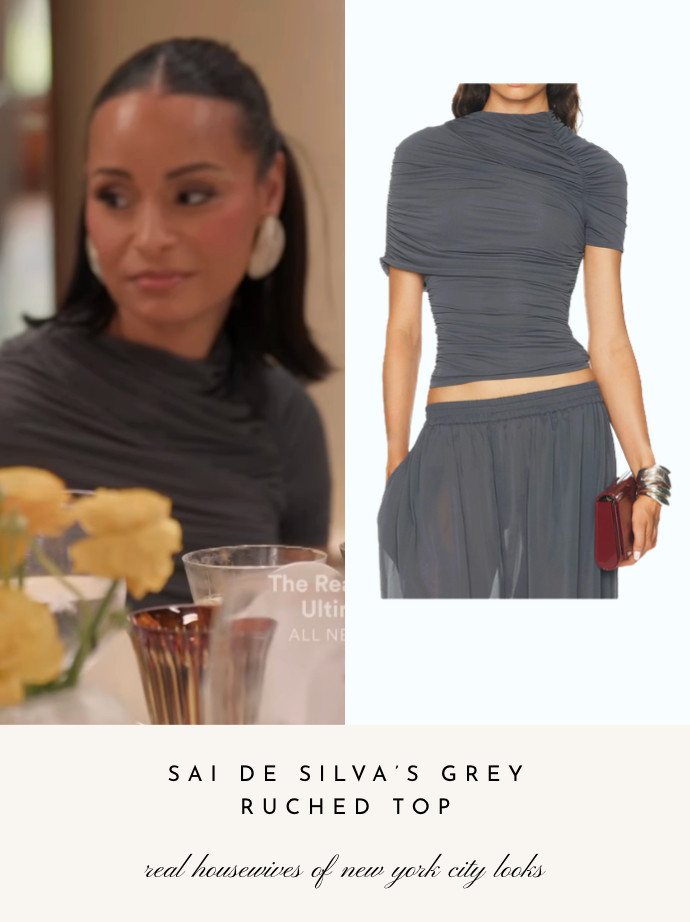Sai De Silva's Grey Ruched Top 

 