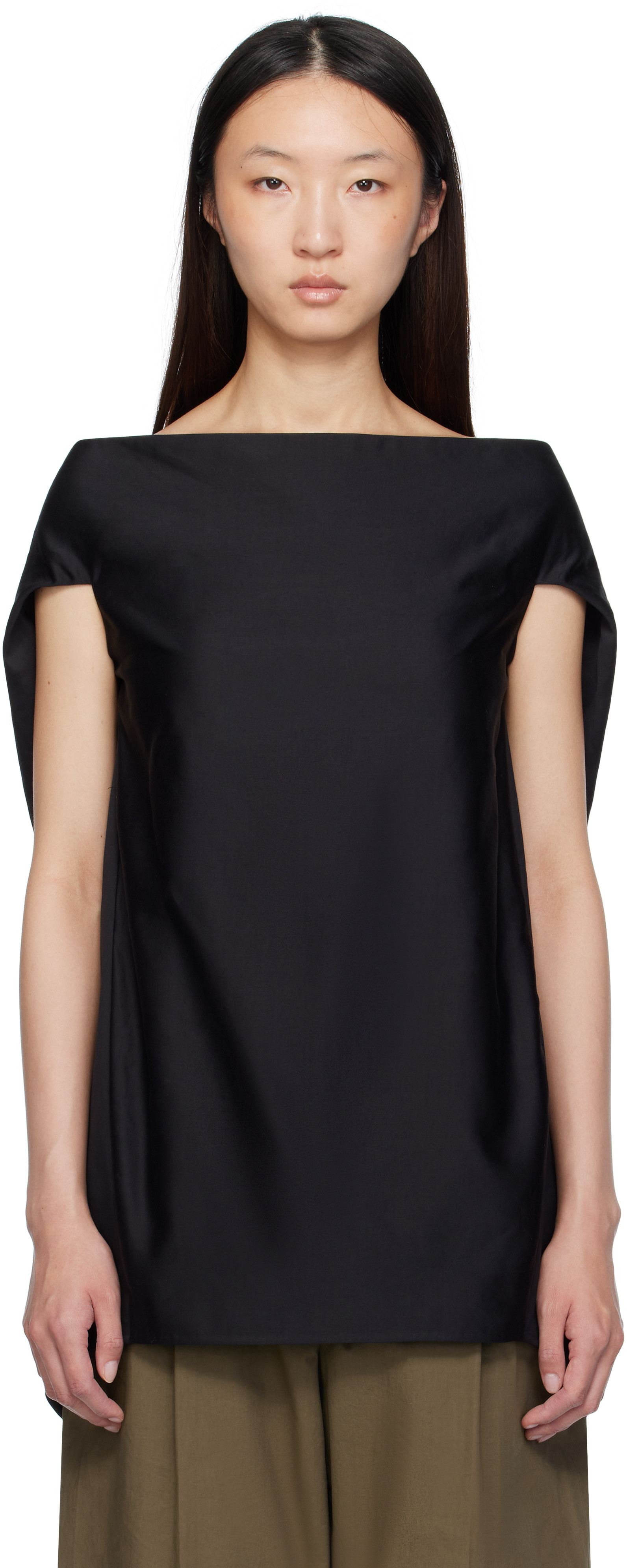 The Row Black Pallenberg Top | SSENSE