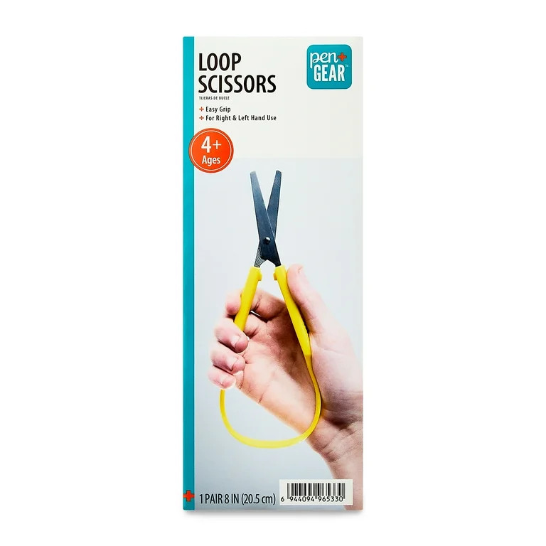 Pen+Gear 8" Yellow Adaptive Scissors with Easy Grip & Safety-First Design | Walmart (US)